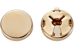 Buwei 1 paio di gemelli rotondi in ottone per camicia formale da uomo