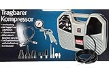  Duro Tragbarer Kompressor 8 bar inklusive Zubehörset Bar D-AC 190 ölfrei