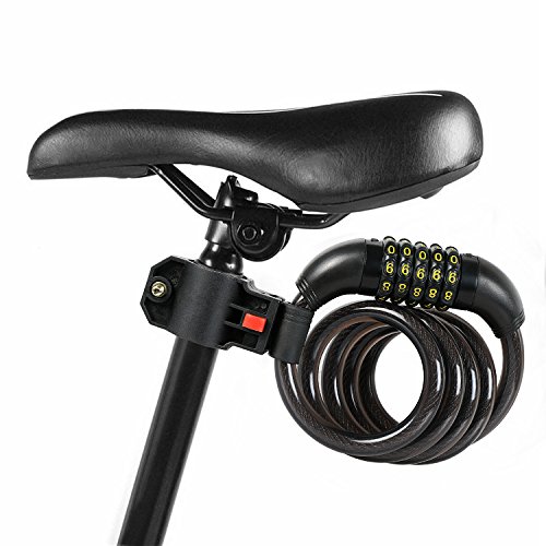 Sunjas Neu Fahrradschloss Zahlenschloss 120cm Motorradschloss Panzerschloss - 5