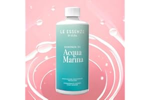Le Essenze di Elda Wäscheparfüm | Meerwasser | 500ml, Hochkonzentriert | Bis zu 100 WL | Weichspüler Zugabe oder Ersatz | 14 Verschiedene Düfte | Aqua Marina