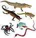 Produktbild XL Insekten & Tiere - 6 tlg. Set - Spinne + Frosch + Schlange + Krokodil + Echse + Leguan - Plastik Insekt - groß - für Party Dekoration lustig eckelig / Hartgummi - Kinder Erwachsene Figuren - Reptilien & Amphibien - Reptilie / Frösche - Spinne - Kunststoffreptilien - Zootiere - Spielfiguren / Plastikfiguren - Kunststofftiere