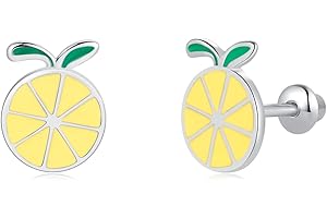 TIZU Mädchen Ohrringe 925 Sterling Silber Post Hypoallergene Schraubverschluss mit Sicherheit ohrstecker versch Ohrringe für Kinder Mädchen Damen Schmuck