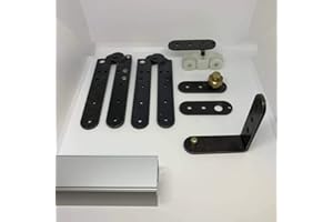 FIP, Kit per Porte Libro a Filo Terno, Completo di Binario, Color Argento