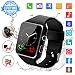 Produktbild Bluetooth Smartwatch, Uhr Intelligente mit Kamera TF Sim-Kartensteckplatz Wasserdicht Uhren Fitness Tracker Armbanduhr Kompatible Samsung Android Huawei Sony iOS iPhone für Herren Damen