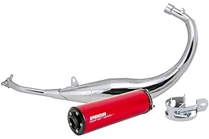 VOCA Pot 50 a Boite Chromed pour derbi 50 Senda, gpr-Aprilia 50 rs4-gilera 50 SMT, RCR (Passage Bas - Silencieux alu Rouge)