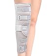 TYNOR Knee Immobiliser 19"/48cm, for Support & Protection | Provides Support for Knee Injury, Pain Relief | Breathable, Comfortable for Men & Women | Pack of 1 (Grey, Large)