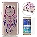 Produktbild CaseHome Silicone Gel Samsung Galaxy J5 2016/J510FN Hülle(Mit Frei HD Displayschutzfolie) Transparent Weiche Silikon Schutzhülle,Weicher Flexibel Klar Gel Silikon TPU Hülle Superdünn Stoßfest Tasche Telefon-Kasten Schutz Tasche Schutzhülle Durchsichtig Handyhülle Silikon Case Schale für Samsung Galaxy J5 2016/J510FN with Beautiful Colourful Pattern Design-Lila Windspiel