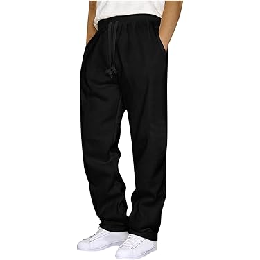 Pantalon De Jogging Pour Moi/pantalon De Survêtement Ample Pour Homme - Pantalon Décontracté Et Confortable - Pantalon De Jogging - Survêtement De Sport - Ourlet Resserré - Poches Extensibles, Noir