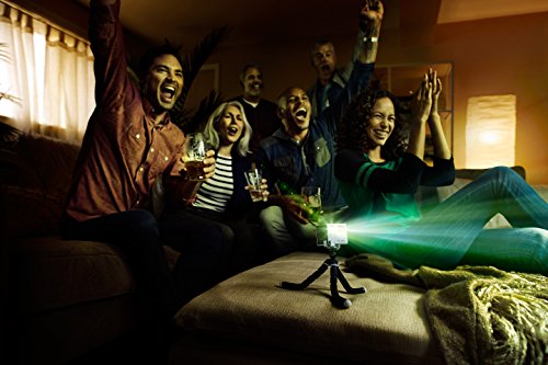 RIF6 Cube 2-Zoll-Handy-Projektor mit 20.000 Stunden LED-Licht und 120-Zoll-Display, tragbar, wiederaufladbar, beinhaltet HDMI-Kabel und Stativ - 6