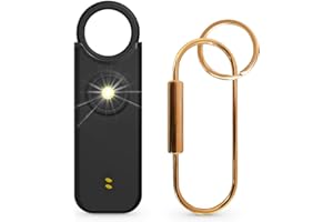TOWODE Personal Alarms for Women with Strobe LED Light, Extra Loud 130dB Self Defense Keychain ,Rechargeable Unique Panic Alarm with Keychain & Keyring for Bag or Backpack and Low Battery Notice
