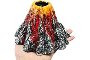Movoja Decorazione per acquario, vulcano, extra grande, per acqua dolce e salata, decorazione per acquari