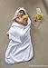 Luxury Organic Cotton Hooded Bath Towel for Baby & Toddler; Large, Thick, Soft, White, Double Sided Terry & Hypoallergenic - an Ideal Gift by Contented Infant