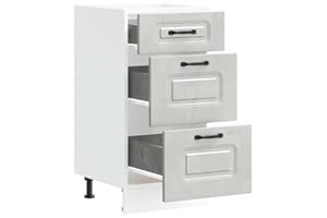 vidaXL Mueble bajo de Cocina Kalmar Madera de ingeniería Gris hormigón