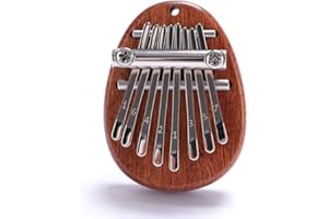 BOOYAH.UK 8 Key Wood Kalimba Instrument, Thumb Mini Piano, Finger Piano for Children, Beginners, Adults (Water Droplet)