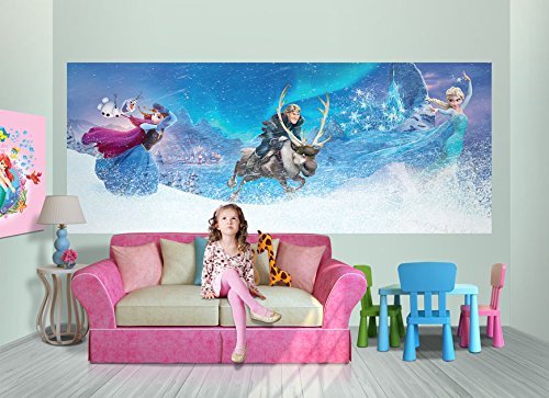 FOTOTAPETE POSTER EISKÖNIGIN ELSA Nr:N23 Kinderzimmer Dekor Wandtatoo Bordüre children wallpaper wall mural border (250x100cm 2-Teilig)