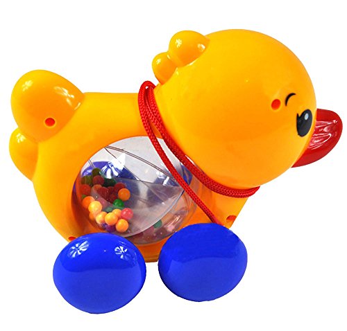 niceeshop(TM) Baby Learn to Walk Toy Pull Along ABS Duck, Random Color