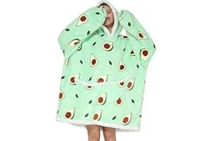 NLAND Sudadera con Capucha para Mujer Hombre Invierno Cálida Mantas de Polar con Mangas Cómoda y Suave Grande Hoodie Blanket con Bolsillos Talla Única