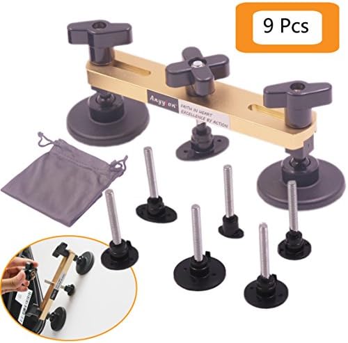 Anyyion Dent Puller Kit,Auto Body Dent Removal Tools Pops a Dent &amp; Ding PDR Tools with 7pcs Different Size PDR Glue Tabs(9 Pcs)