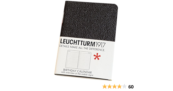 Leuchtturm1917 345234 Geburtstagskalender Mini Im Kreditkarten Format Softcover Schwarz Amazon De Burobedarf Schreibwaren