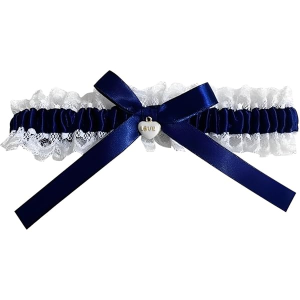Giarrettiera da sposa in pizzo blu: accessorio da coscia per la sposa - Italia