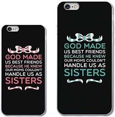 iPhone 6+6PLUS Couple Case for Best Friend-TTOTT Floral God made us Best friend BFF Ultra-Slim Bumper Protective Back Case for iPhone [Left for iPhone 6/6S Right for iPhone6 PLUS/6S PLUS]