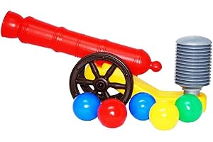 KOENIG-TOM Kanone für Bällebad Bälle inklusive Bällen, Ballkonone, (Kanone klein)
