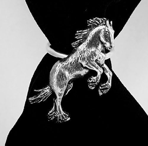 Shire Horse Scarf Ring, English Pewter, Handmade in Great Britain (ab)