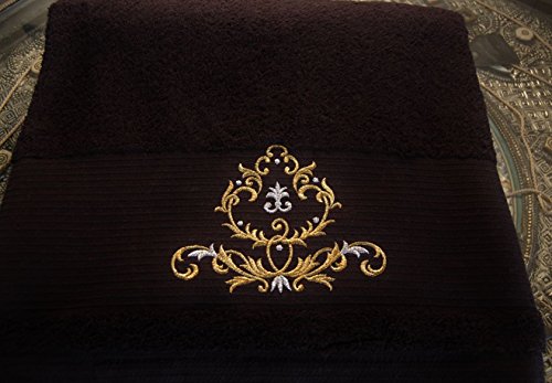5 * Hotel Edition Bad Handtücher – ref. Royal – 3 schwarz Set – Badetuch, Handtuch, Gästetuch - 5