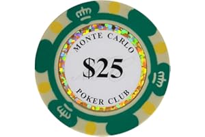 JIESITE Clay Poker Chips 14 Gramm Monte Carlo 50 Stück