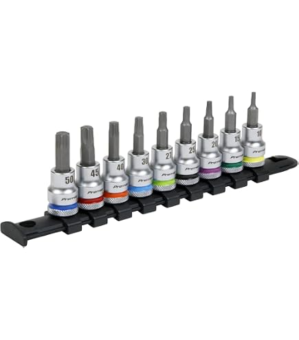 Hex Socket Bit Set 10-tlg. – Stubby-Aufsätze Für 1/4, 3/8 & 1/2 Zoll Antrieb, In Schwarzer Serie