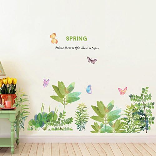 SecondStep Pastoral Delightfully Fresh Plant Flower Kicks Feet Line Background Wall Decoration Paper Over Way Restaurant 130*88 CM Creative Wall Stickers Fashion Wall Decals Environmental Protection Wall Mural Home Decoration Plane Decorative Material Wallpaper