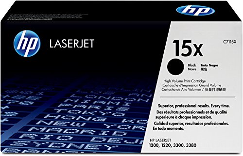 HP 15X (C7115X) Schwarz Original Toner mit hoher Reichweite für HP Laserjet 1000, 1200, 1220, 3330