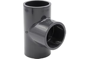 Baumaxxe PVC-U T-stycke 50 mm 90° Lim-muff bm069 | T-stycke med limmuff, rörkopplingsdel med anslutningar, idealisk för poolrör, VVS, bevattning och vatteninstallationer.