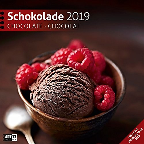 Schokolade 2019, Wandkalender / Broschürenkalender im Hochformat (aufgeklappt 30x60 cm) - Geschenk-Kalender mit Monatskalendarium zum Eintragen