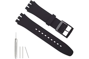 Hijiawee Cinturino in silicone per Swatch 17 mm 19 mm 20 mm, cinturino di ricambio impermeabile per orologio Swatch 20 mm/19 mm/17 mm per donne e uomini