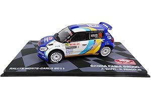 OPO 10 - Voiture Rallye 1/43 Compatible avec Skoda Fabia S2000 Monte Carlo 2011 Caffi Peroglio - BR42