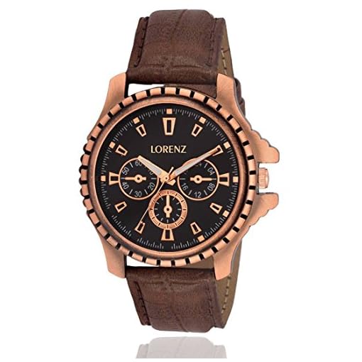 LORENZ Men's Gift Combo Set - Brown Analog Watch & Brown PU Leather Wallet | Stylish Gents Watch and Wallet Gift Set for Men | Ideal for Birthday, Anniversary, Rakhi, Diwali Gifts - Image 4