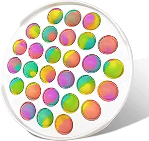 KANSHOKK Pop Fidget Toys for Boys and Girls, Stress Relief Push Pop Bubble Fidgets Toys Fidget Puzzle Ball for Kids Autism and Adult Anxiety (Mixture - Round)