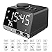 Produktbild Digital-Wecker, Bluetooth-Lautsprecher mit Dual-Port-USB-Ladegerät, FM-Radio, 4.2 Bluetooth-Technologie, Snooze, AUX TF-Karte Spielen, Thermometer, Große Dimmbare LED-Anzeige für Schlafzimmer