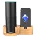 Produktbild Peteast Echo Ständer, Bambus Holz Lautsprecherständer für Amazon Alexa Echo, Laden stehen für Amazon Echo und iPhone