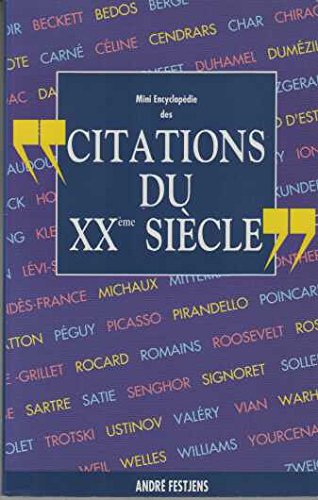 couverture de : Mini encyclop&eacute;die des citations du XX&egrave;me si&egrave;cle