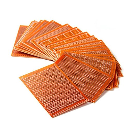 HiLetgo 20pcs 5x7cm Bakelite DIY Prototype Board PCB 5*7cm Universal Breadboard Test Prototype Boards High Quality for Arduino DIY Electronics Experiments