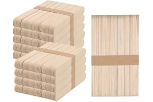 KEILEOHO 500 PCS Wooden Lolly Sticks, 6 Inch Wood Popsicle Sticks for Crafts, Arts, DIY, Decoration, 150x18x1.6mm