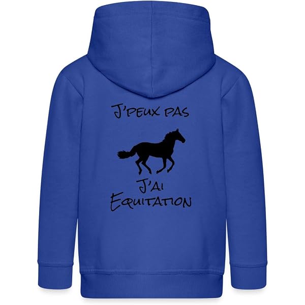 Sweat à Capuche « Je Peux Pas J'ai Cheval » - Design Silhouette Cheval Avec Fleurs Et Cœur