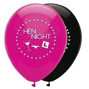 Rosa Y Negro Despedida Soltera 12″ Globos Látex 6pk