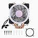 Price comparison product image 9CM Double Fan 4 Copper Tube CPU Cooling Radiator CPU Cooler CPU Fan For Intel LGA775,Intel LGA 1155/1156/1366, AMD/AM2AM2+/AM3 Series (Aurora Colorful Lights)