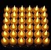Produktbild GJX 24-Pack-LED-Teelicht (Batteriebetrieben) Flackerndes Flammenloses Kerzenlicht (Realistisch Und Hell) Unscented Tea Lights Für Geburtstag Votive Hochzeiten - Amber Yellow