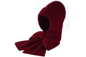 Paffartt Integrated Ear Protection Windproof Cap Scarf Combo Warm Winter Knitting Thick Hats for Women Ear Guard Hat