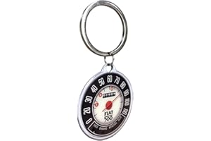 Nostalgic-Art Unisex Retro Round Key Ring Fiat 500 - Speedometer - Gift Idea for Car Fans