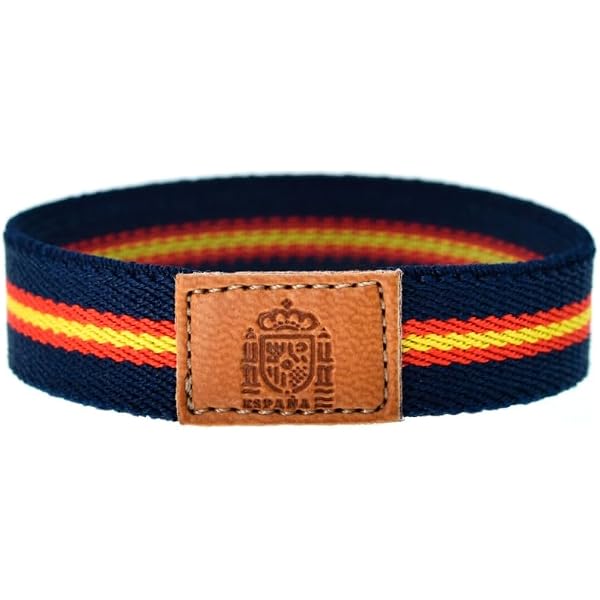 Pack De 2 Bracelets Tressés Drapeau Espagne - Réglables 15-20 Cm, Fermoir Clic, Fabriqué En Espagne